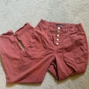 Veronica Beard Rust Straight Leg Jeans